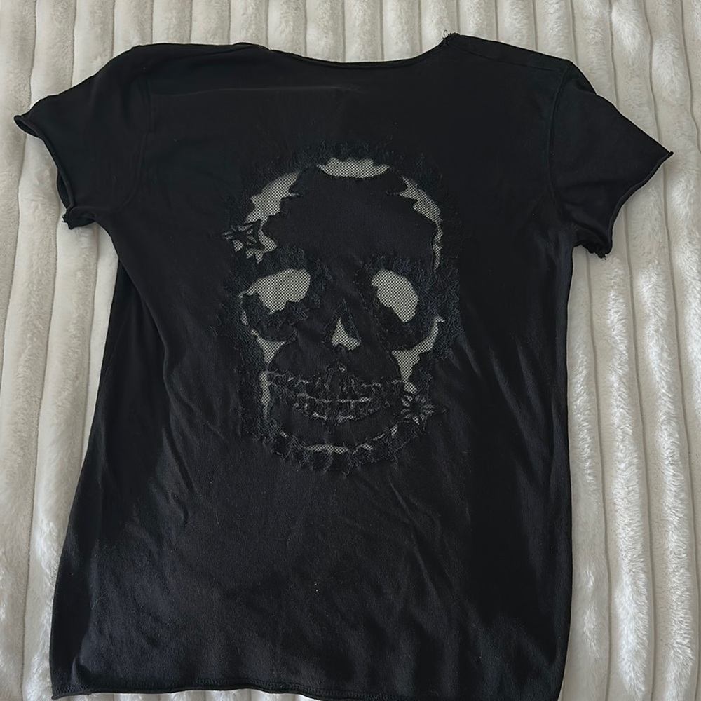 Zadig & Voltaire Black Graphic Skull Tee